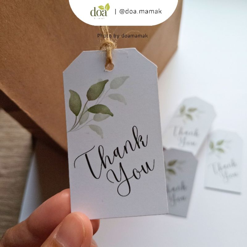 Jual Hang Tag Thank You Hang Tag Souvenir Rustic Hang Tag Shopee