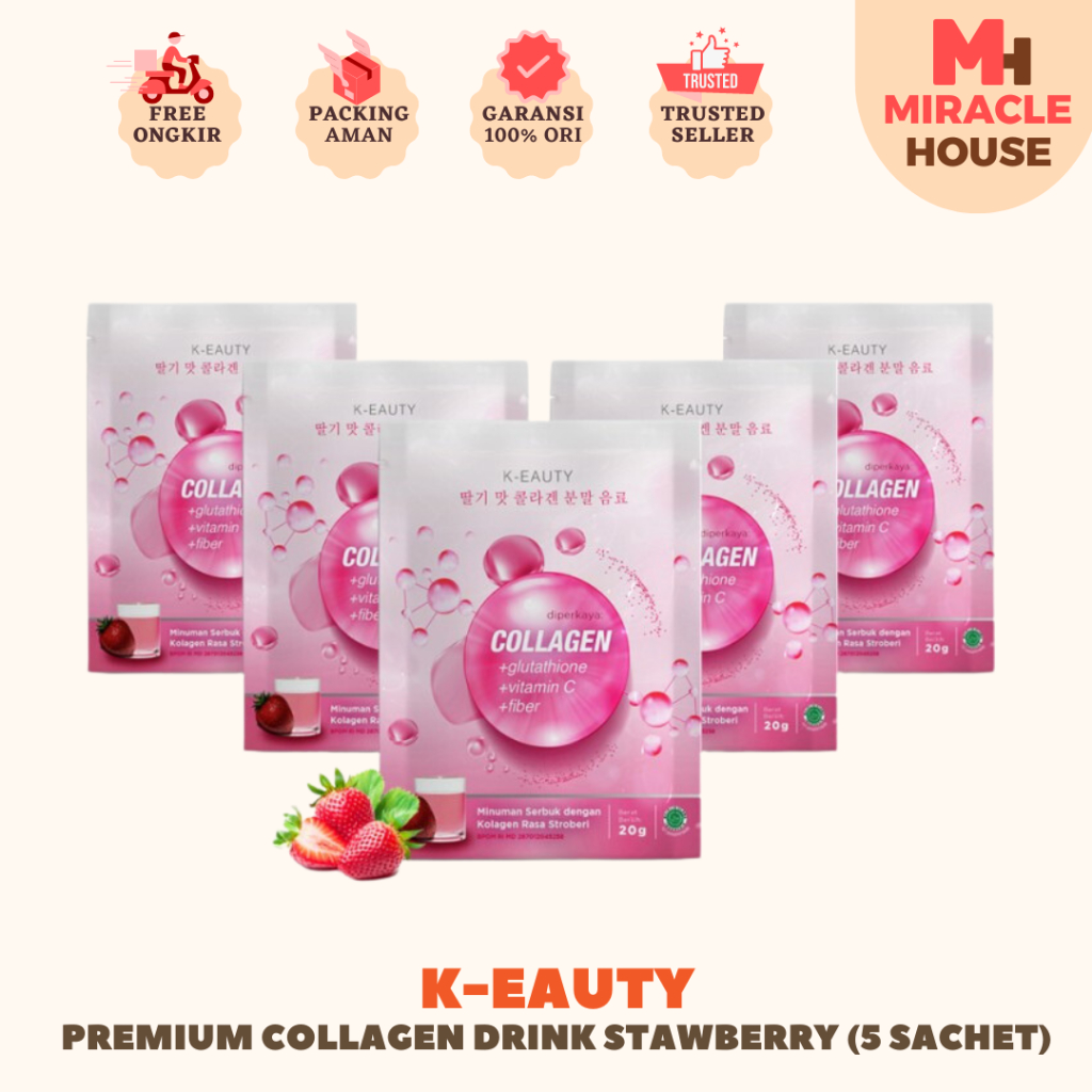 Jual KEAUTY 1 Box Isi 5 Sachet Collagen Beauty Drink Minuman