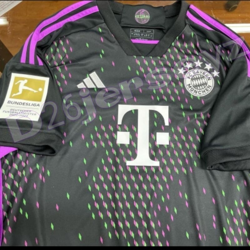 Jual Jersey Bayern Munchen Away 2023 2024 Patch Bundesliga Gold