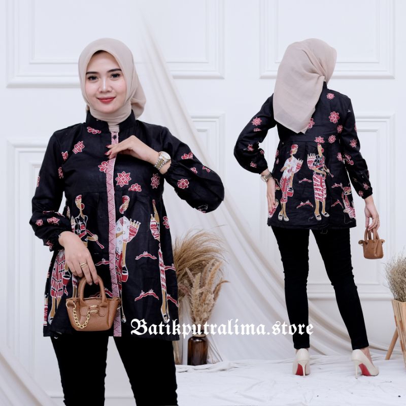 Jual Baju Batik Wanita Modern Atasan Baju Batik Wanita Bu Tejo Shopee