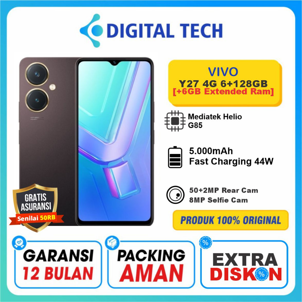 Jual Vivo Y G Lte Gb Gb Extended Ram Original Garansi Resmi