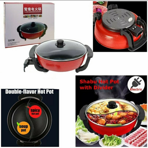 Jual Panci Shabu Electric Shabu Steamboat Suki Pan Elektric Shopee