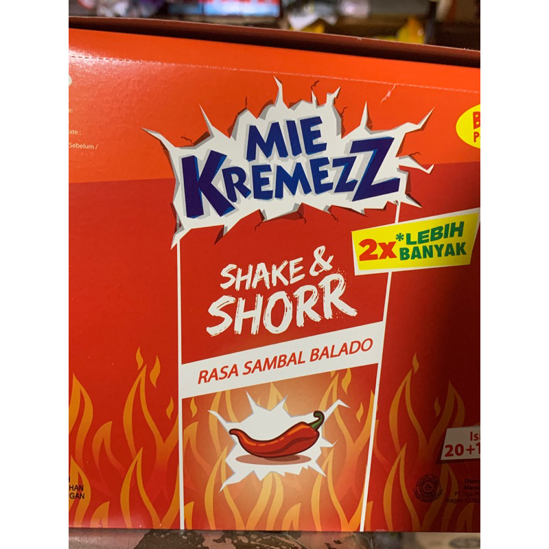 Jual MIE KREMEZ SHAKE SHORR BOX ISI 20 MIE SHORR Shopee Indonesia