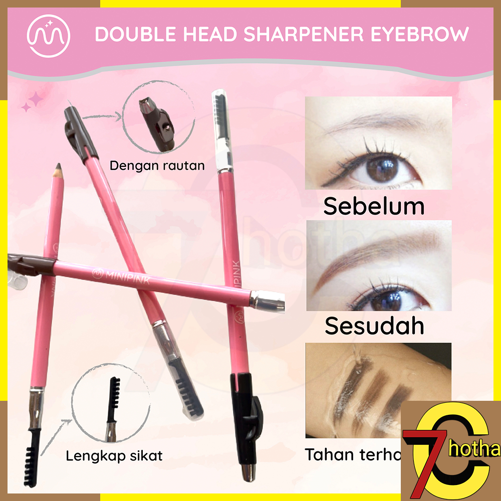 Jual MINIPINK Pensil Alis Waterproof Double Head Tahan Lama Eyebrow