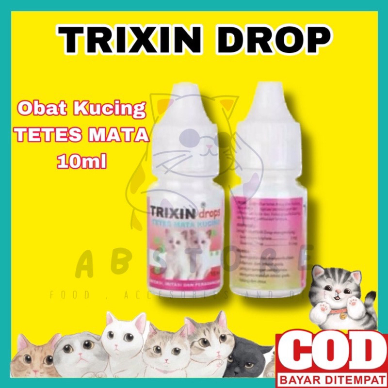 Jual Trixin Drop 10ml Obat Tetes Mata Kucing Cat Kitten 10 Ml Shopee