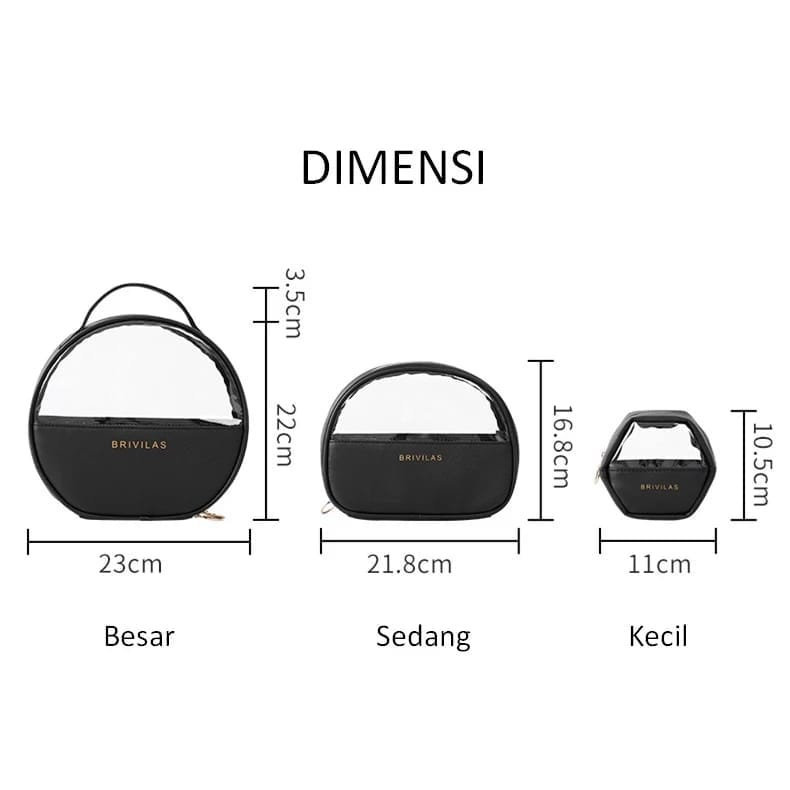 Jual Tas Kosmetik Transparant Washbag Pouch Travel Shopee Indonesia