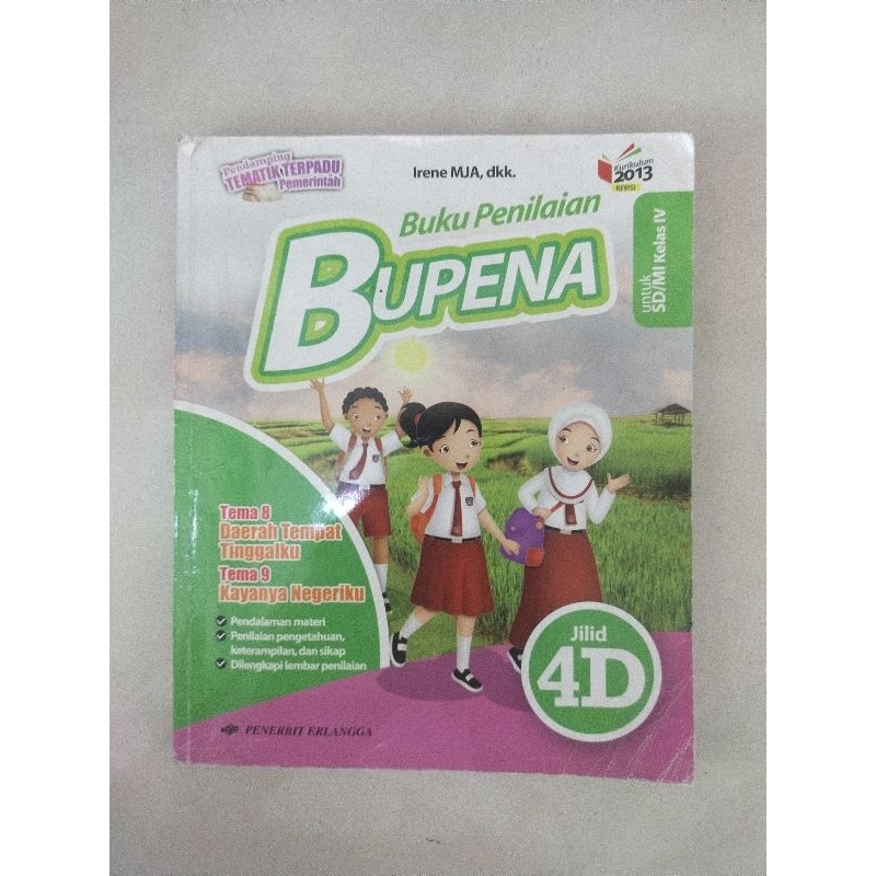 Jual Buku Bekas Original Bupena Untuk SD MI Kelas 4 Jilid 4D Revisi By