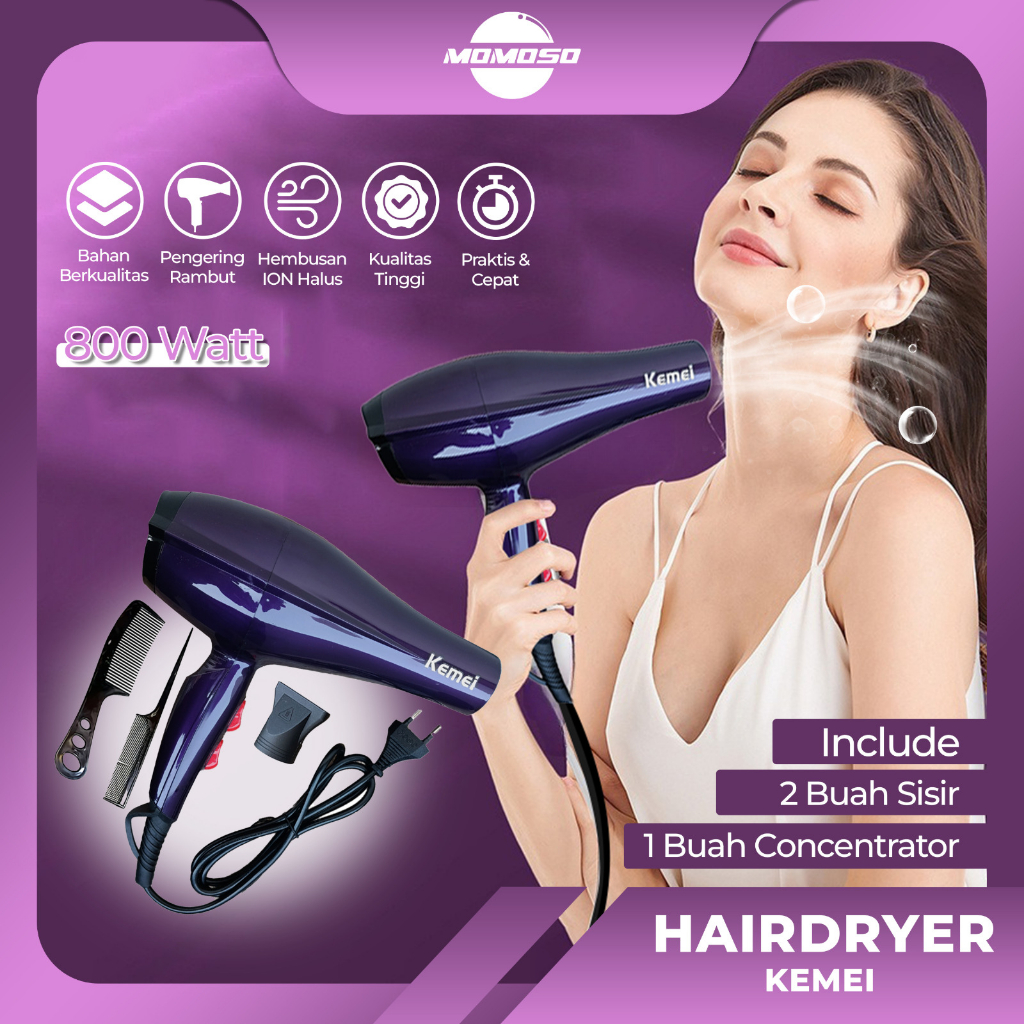 Jual Momoso Hair Dryer Pengering Rambut Hair Care Salon Hair Dry Quick