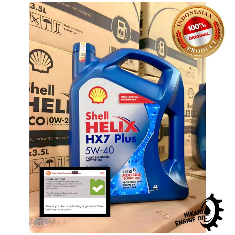 Jual Oli Mesin Mobil Shell Helix Hx Plus W L Original Scan