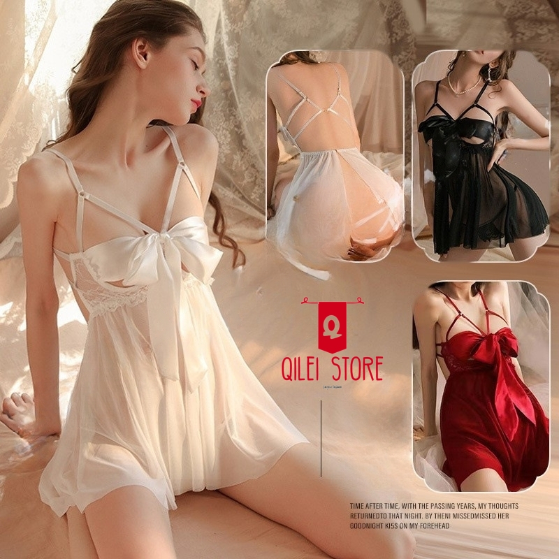 Jual Lingerie Sexy Dress Pita Cute Tranparant SleepWear Baju Tidur