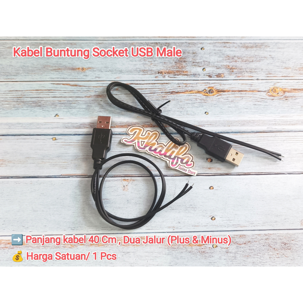 Jual Diy Kabel Cable Buntung Jack Socket Usb Male Cowok Dc Universal