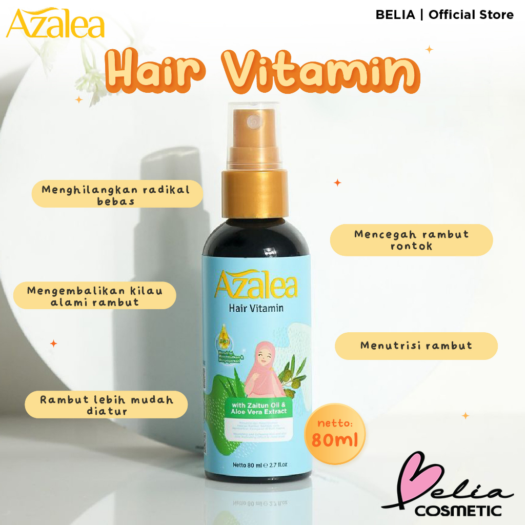 Jual BELIA AZALEA Hair Vitamin 80ml Hair Care Vitamin Rambut Kering