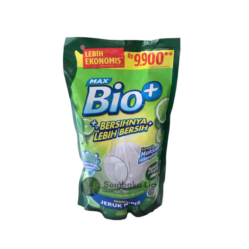 Jual Bio Sabun Cuci Piring Jeruk Nipis Anti Bakteri Pouch 500 Ml