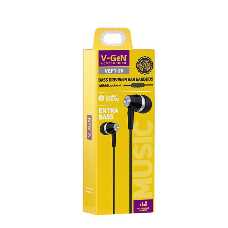 Jual V Gen Earphone VEP1 28 HD Extra Bass Stereo Original Handsfree V