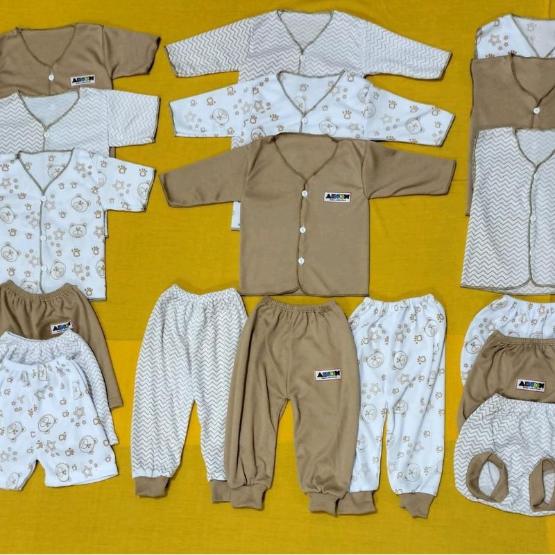 Jual 18 PCS Paket Perlengkapan Baju Bayi New Born Kualitas Premium