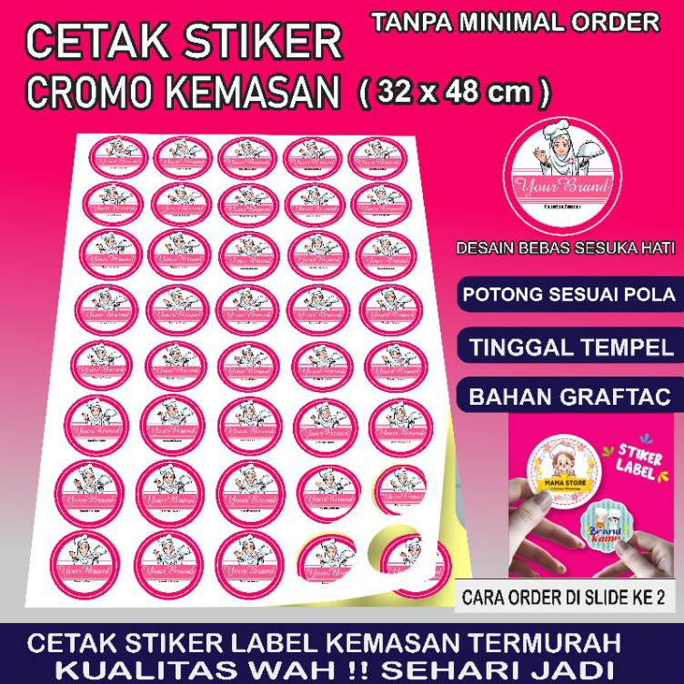 Jual Cetak Stiker Cromo A Sehari Jadi Murah Kualitas Hd Potong Sesuai