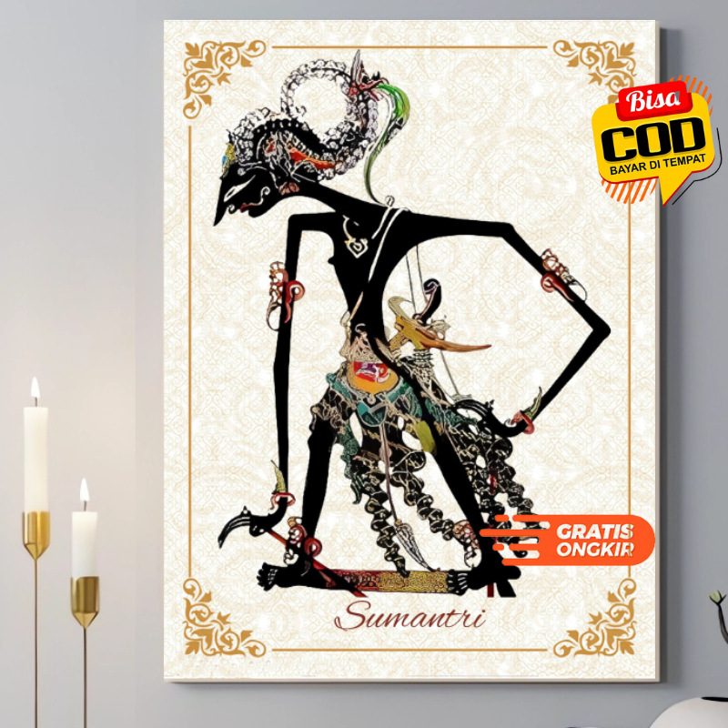 Jual Poster Wayang Sumantri Wayang Kulit Jawa Untuk Hiasan Dinding