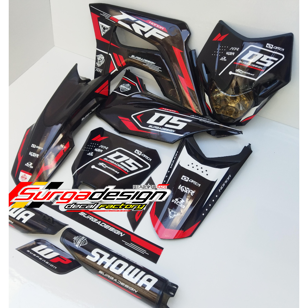 Jual DECAL CRF HITAM DECAL CRF DECAL CRF 150 L FULL BODY DECAL CRF