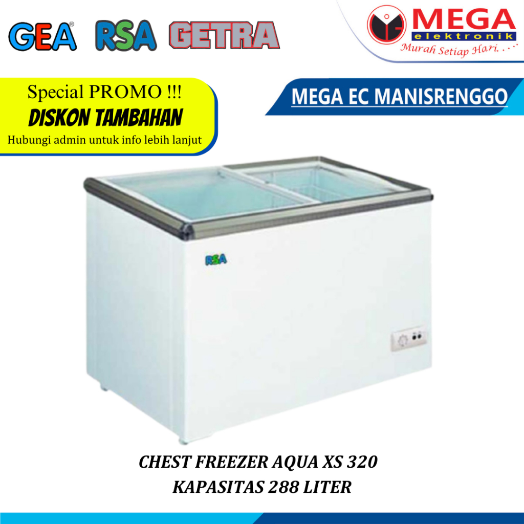 Jual Rsa Xs Xs Xs Chest Freezer Box Sliding Kapasitas