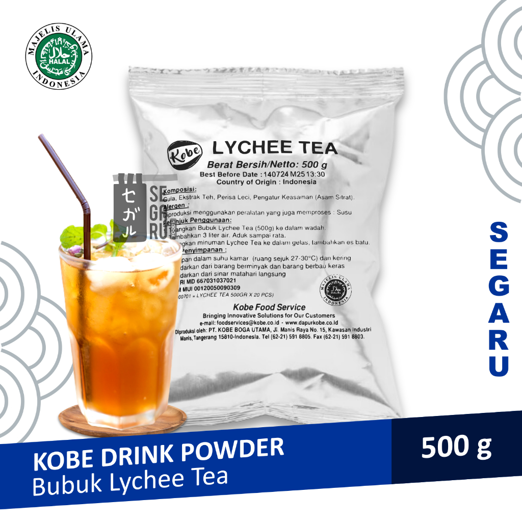 Jual Lychee Tea Kobe Teh Bubuk Leci Tea Powder Drink Halal 500 Gram