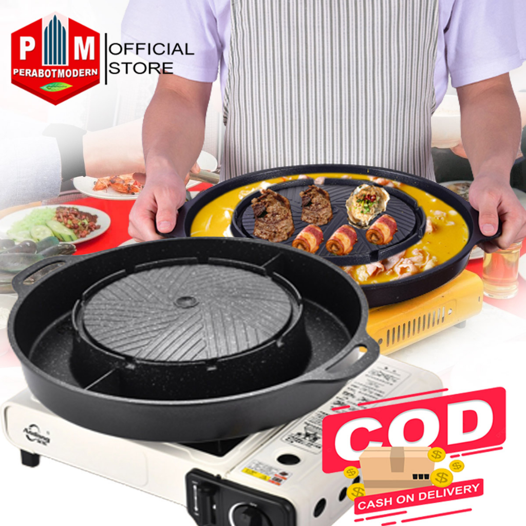 Jual Steamboat BBQ Plate Korean 2in1 Grill Pan Korea Barbecue