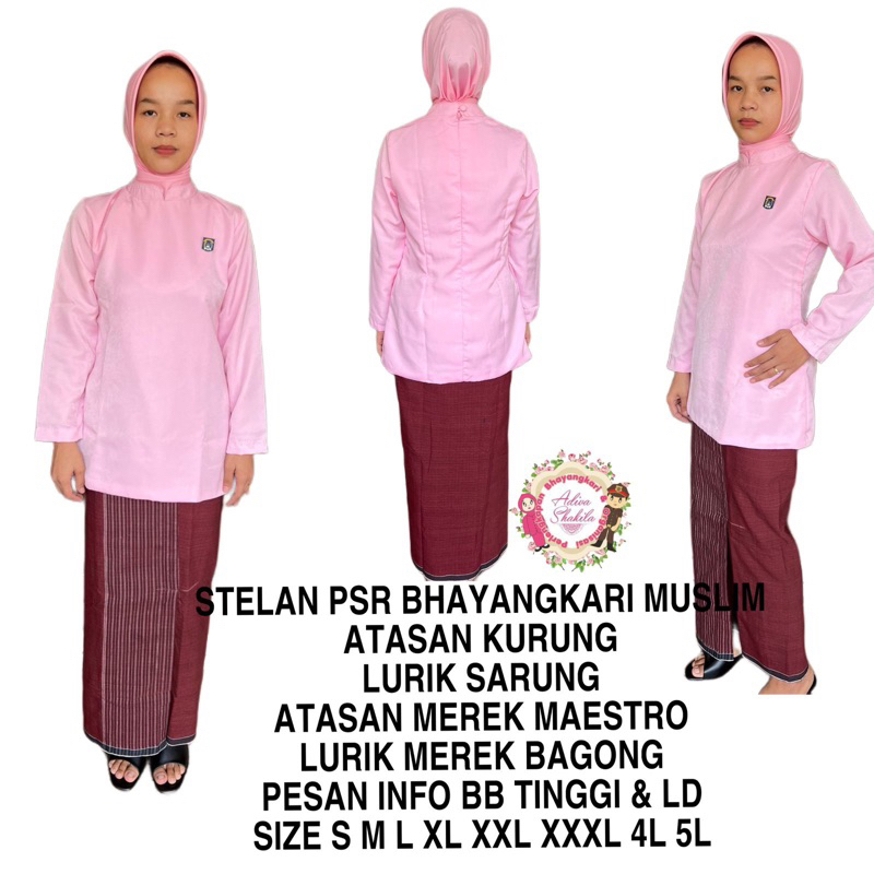 Jual Stelan Kebaya Psr Bhayangkari Muslim Model Baju Kurung Sudah Jahit