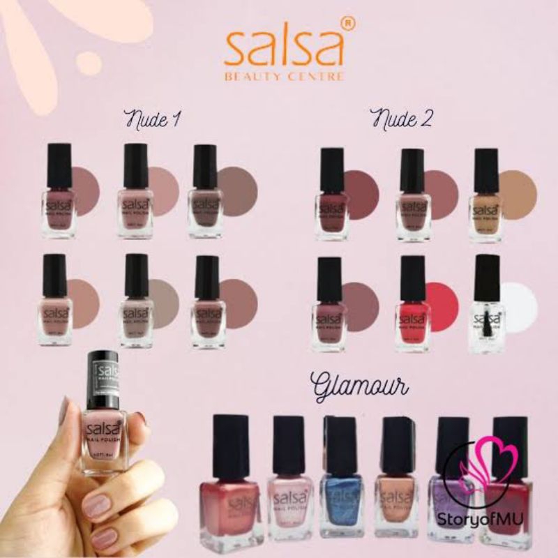 Jual Kutek Salsa Nail Polish Nude Series 2 Cat Kuku Original Murah 1