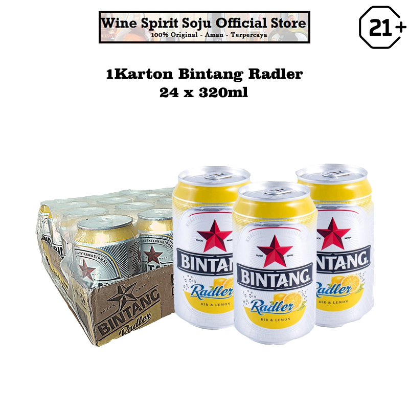 Jual Bir Bintang Radler 320ml X 24 Kaleng Karton Shopee Indonesia