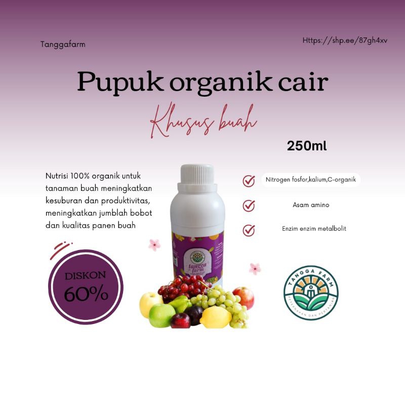 Jual Tangga Farm Pupuk Organik Cair POC KHUSUS Tanaman Buah 250ml