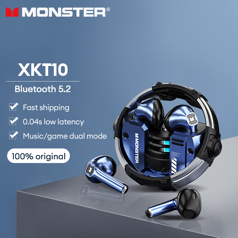 Jual Original Monster Xkt Tws Bluetooth Game Earphone Hifi Sound