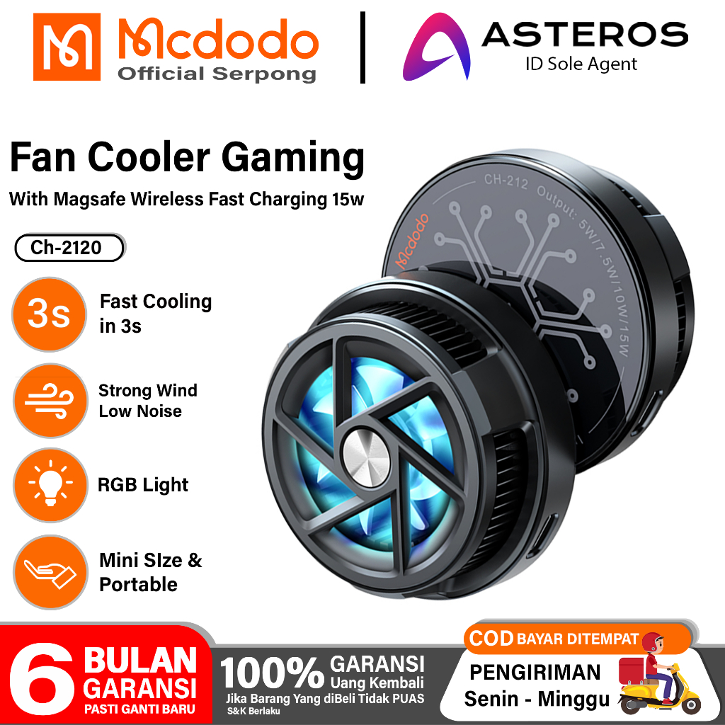 Jual Mcdodo Funcooler Radiator Pendingin Hp Magnet Fan Cooler Cooling