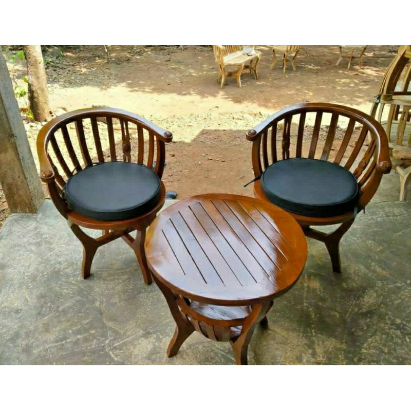 Jual Kursi Teras Mangkok Kayu Full Jati Kursi Meja Shopee Indonesia