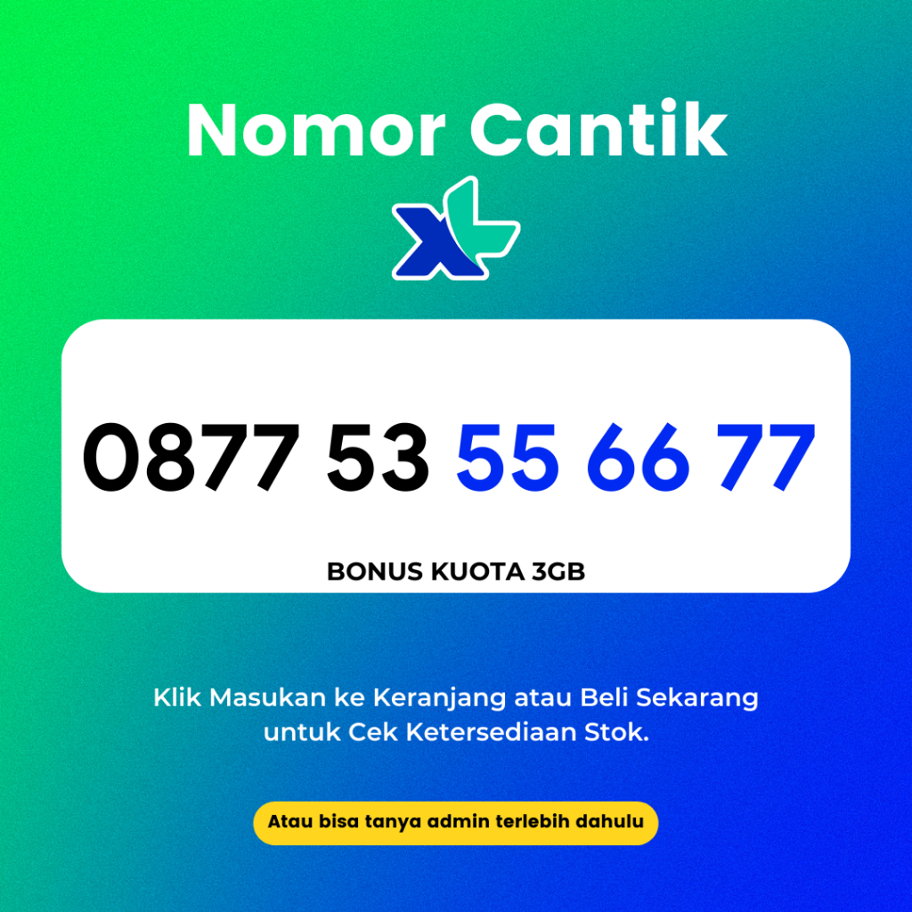 Jual Nomor Cantik Xl Axiata Seri Triple Double Murah Dan Rapi Support