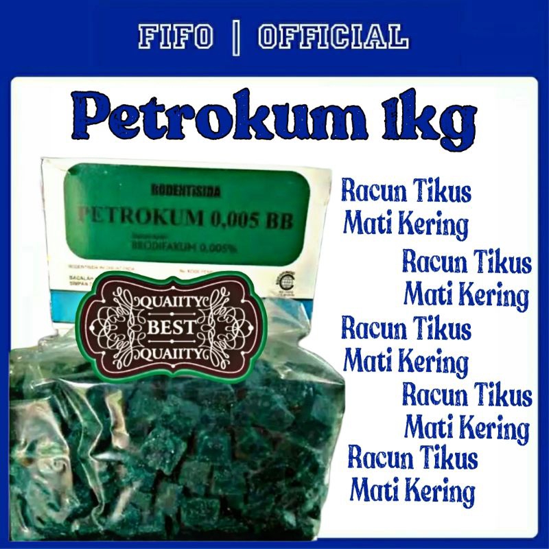 Jual RACUN TIKUS PETROKUM 1KG MATI KERING TIDAK BAU RACUN TIKUS MATI