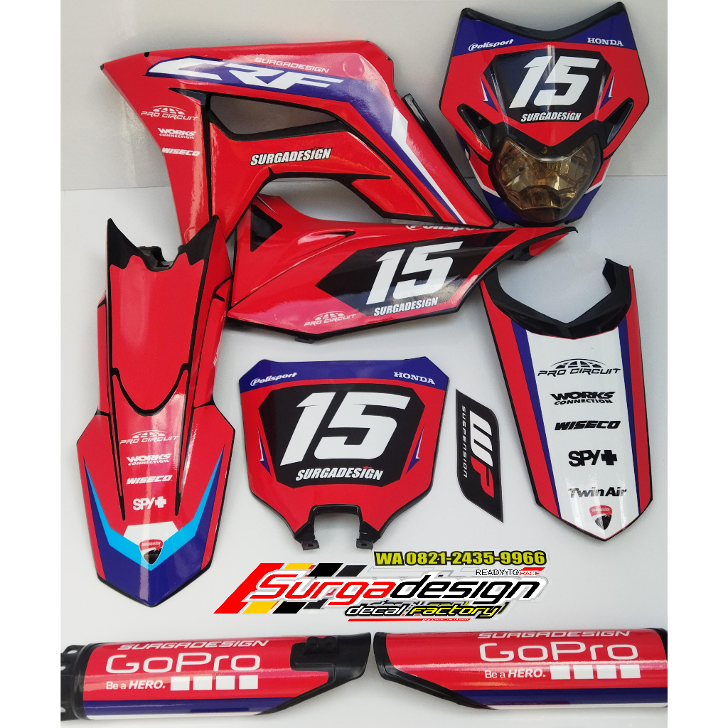 Jual Decal Crf Merah Decal Crf Merah Hitam Decal Crf Merah Putih