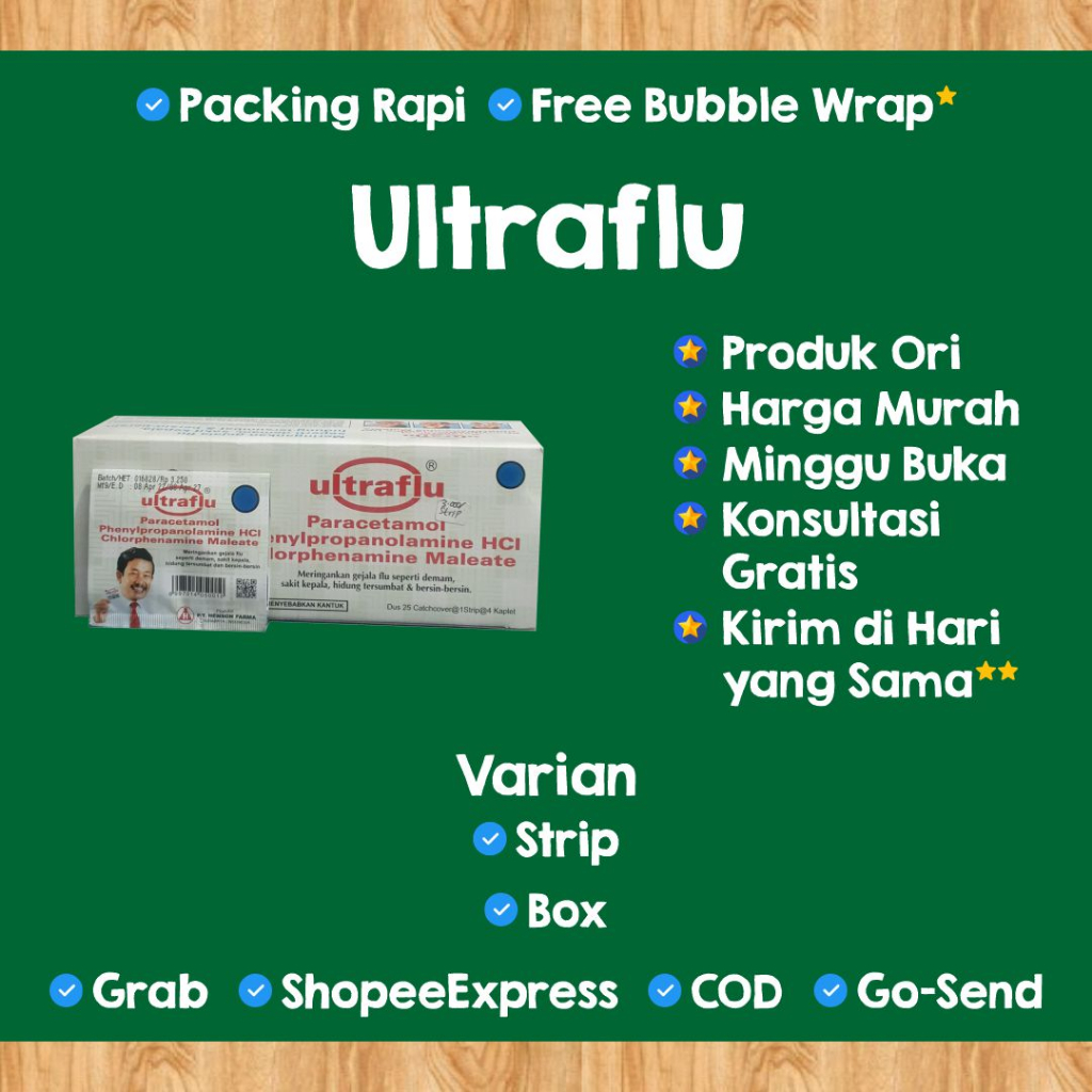 Jual ULTRAFLU Ultrafu 4 Tablet Ultraflu Strip Ultraflu Box