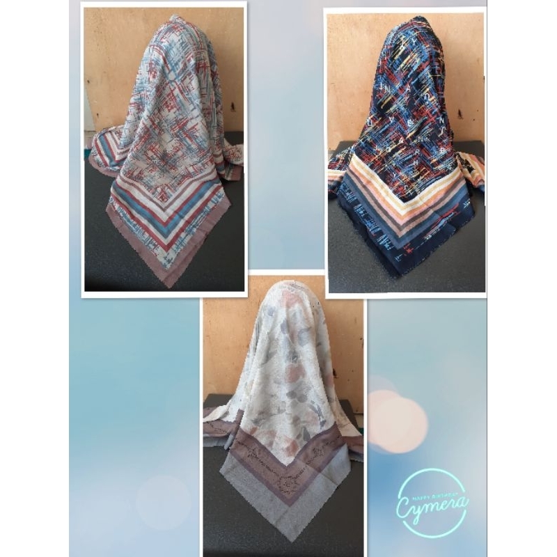 Jual Dyra New Series Hijab Segiempat Voal Sublime Lassercut Shopee