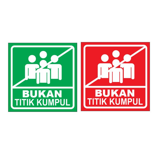 Jual Akrilik Sign Bukan Titik Kumpul Ukuran 30x30cm Sign Rambu Acrylic