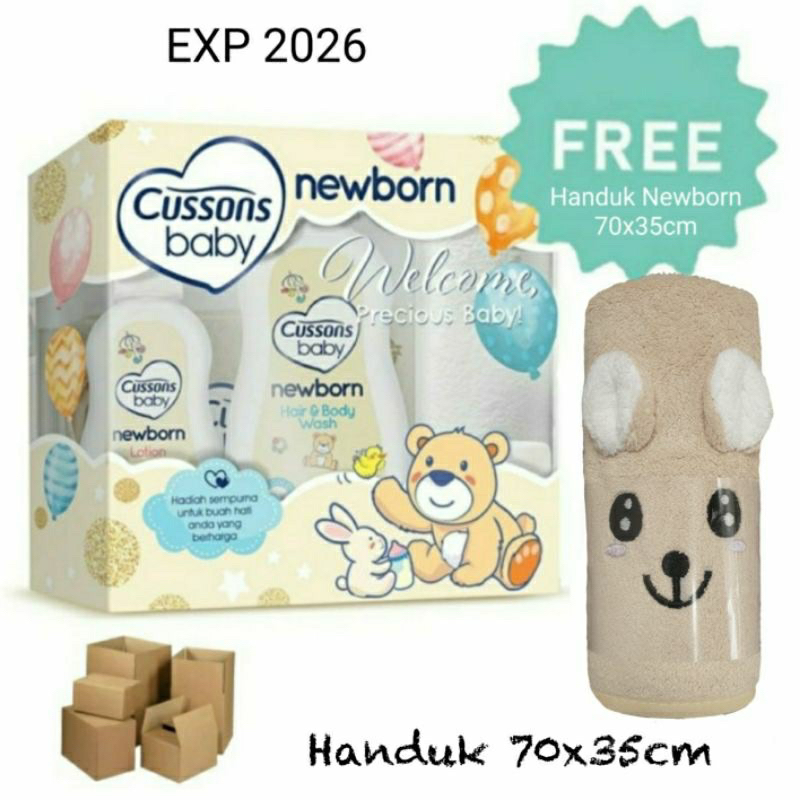 Jual FREE HANDUK Beli Cussons Baby 5 In 1 NEWBORN GIFT PACK Paket