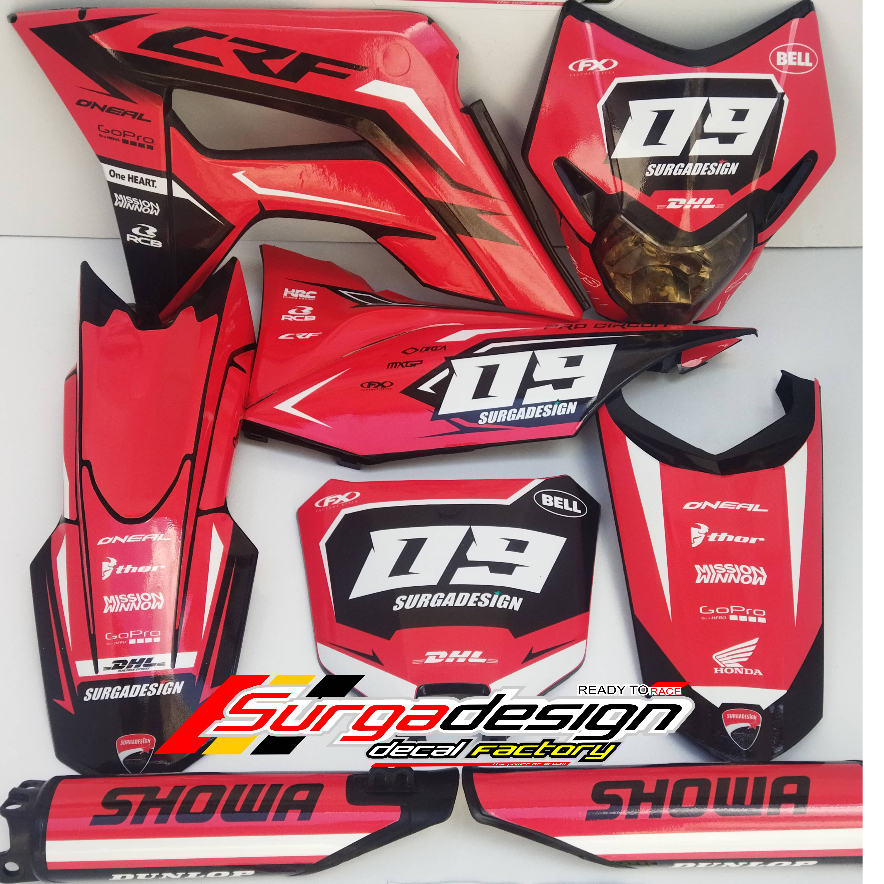 Jual Decal Crf Merah Decal Crf Merah Hitam Decal Crf Merah Putih