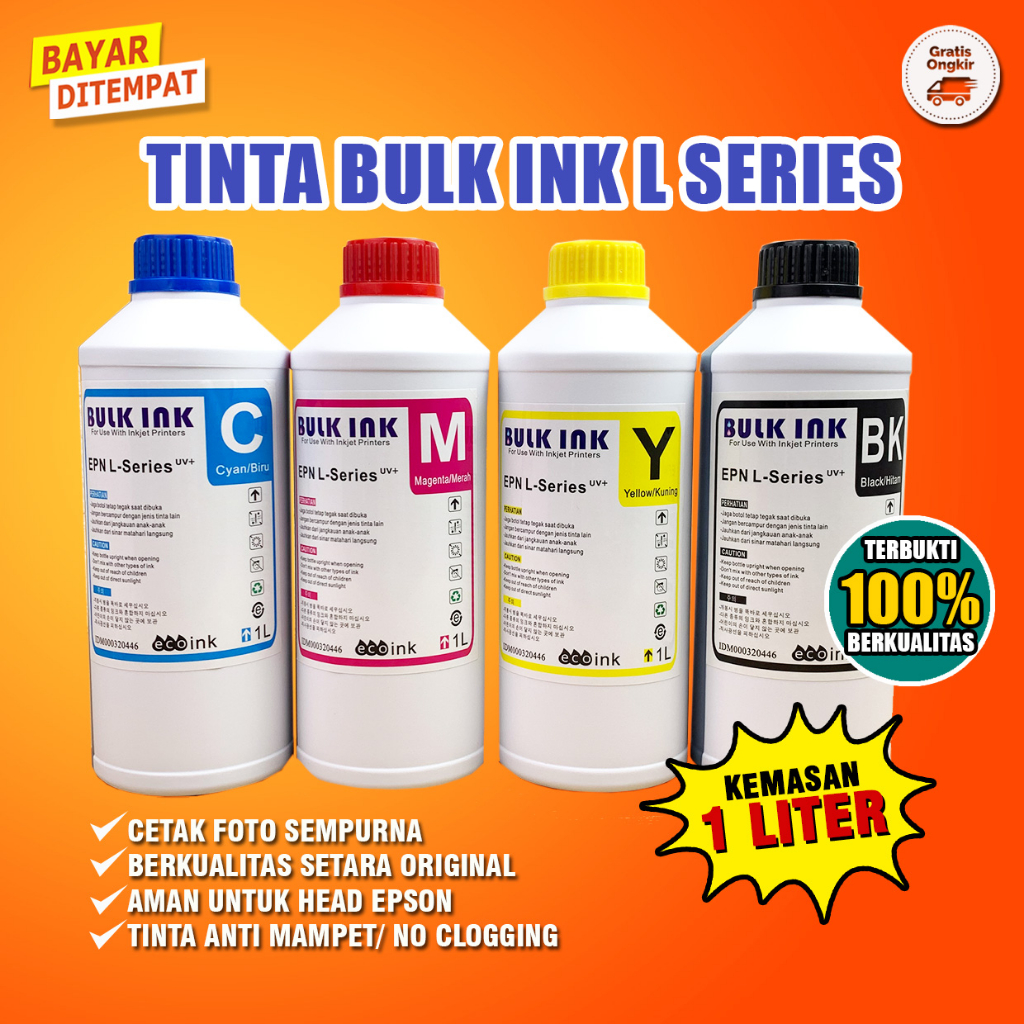 Jual Tinta Bulk Ink Untuk Epson L Series Liter Shopee Indonesia