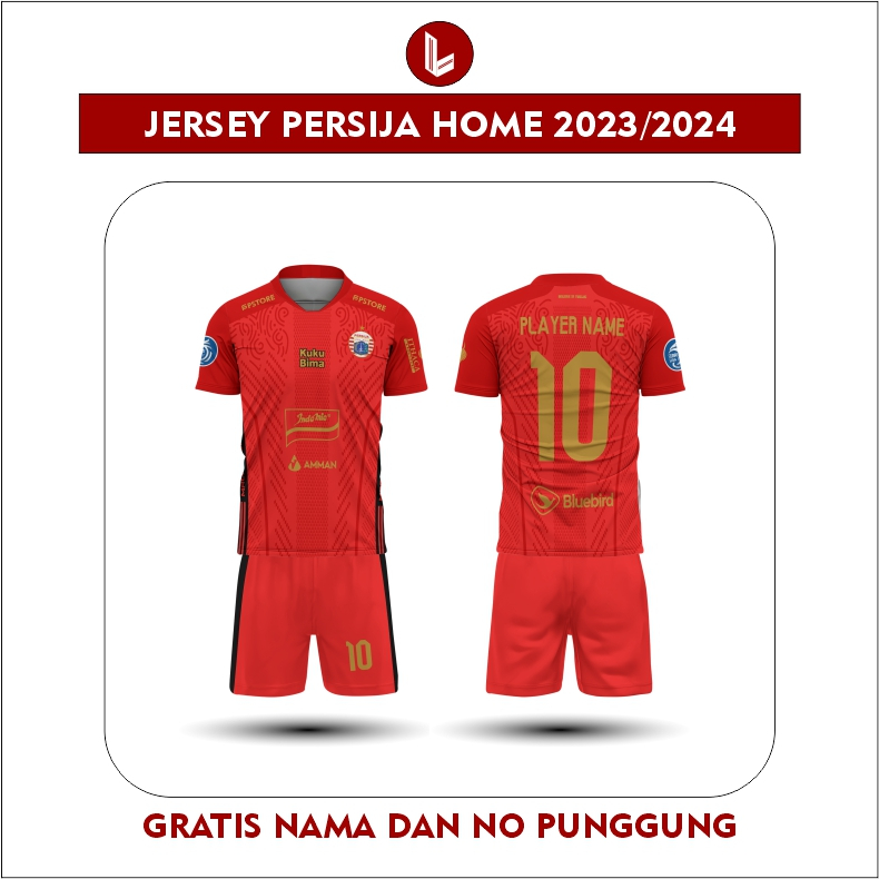 Jual Jersey Persija Home Premium Terbaru Gratis Nama Dan No