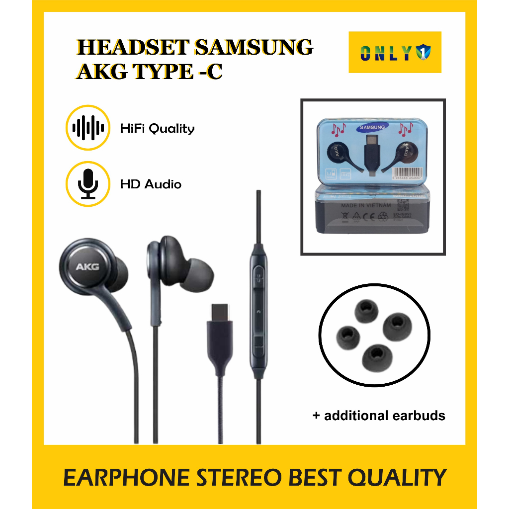 Jual Headset Earphone Samsung Type C Akg Original Akrilik Shopee