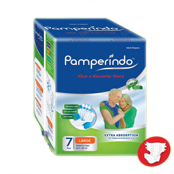 Jual PAMPERINDO ADULT DIAPERS L 7 POPOK PEREKAT DEWASA Shopee Indonesia