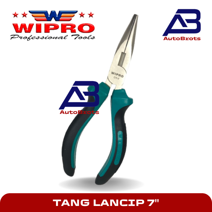 Jual WIPRO Tang Lancip 7 INCH CR V Tang Cucut Long Nose Pliers 7