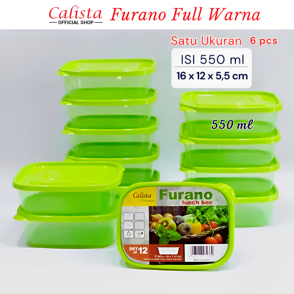 Jual CALISTA FURANO FULL WARNA 550ML TOPLES PLASTIK KULKAS FOOD