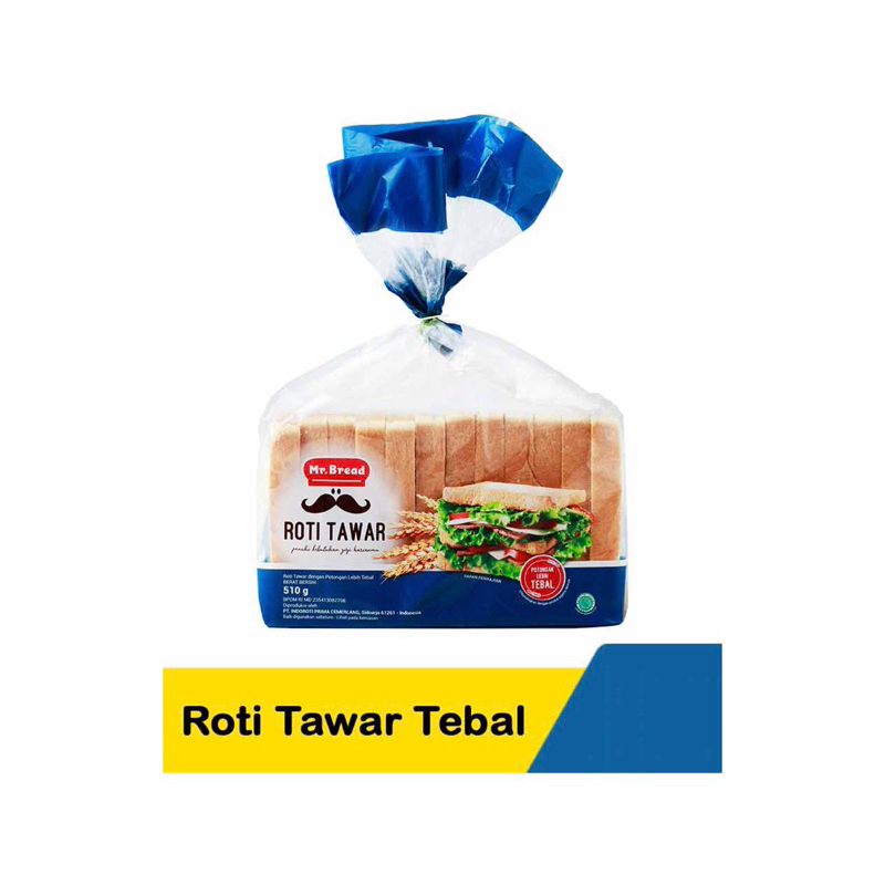 Jual Mr Bread Roti Tawar Tebal 510 Gram Shopee Indonesia