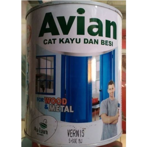 Jual Vernis Kayu Besi Avian High Gloss 1kg Transparan Vernish Pernis