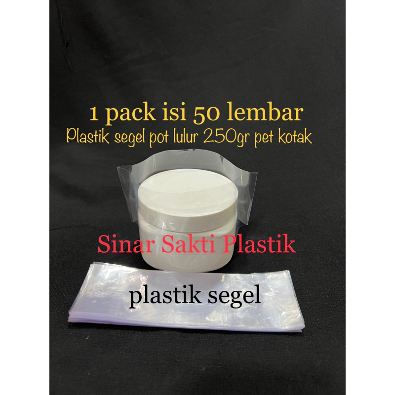 Jual Plastik Segel Pot Lulur 250gr Pet Kotak Isi 50 Lembar Shopee