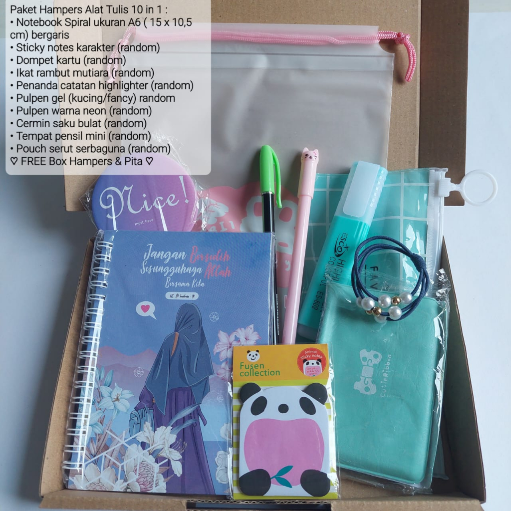 Jual 10 Pcs Pack Paket Alat Tulis 10in1 Stationery Set Fancy Alat